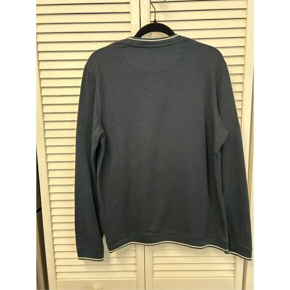 Ted Baker Sepal Textured Crewneck Sweater Navy Blue, Sz 4 / US Medium, MP $195 - Picture 7 of 12